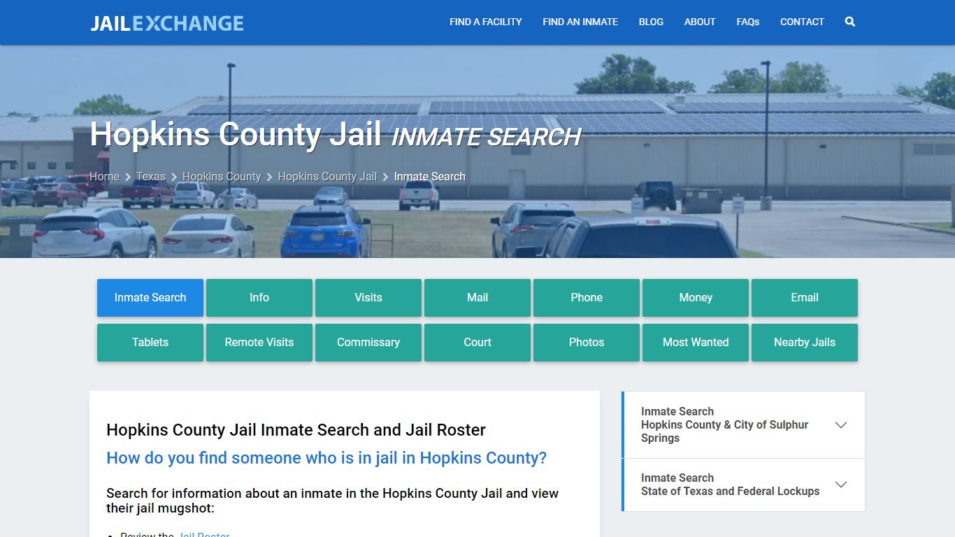 Inmate Search: Roster & Mugshots - Hopkins County Jail, TX - Jail Exchange