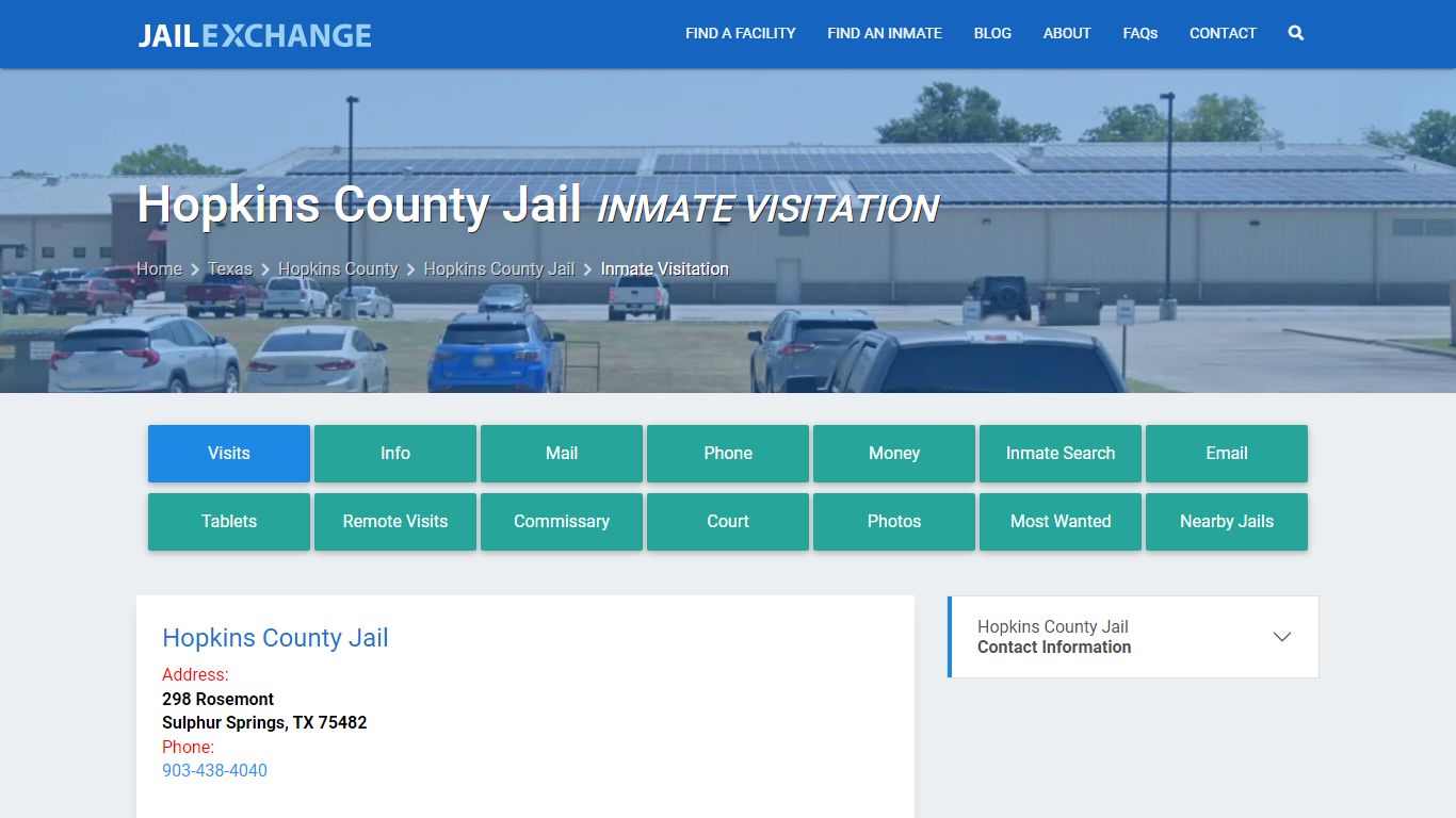 Hopkins County Jail Inmate Visitation - Jail Exchange